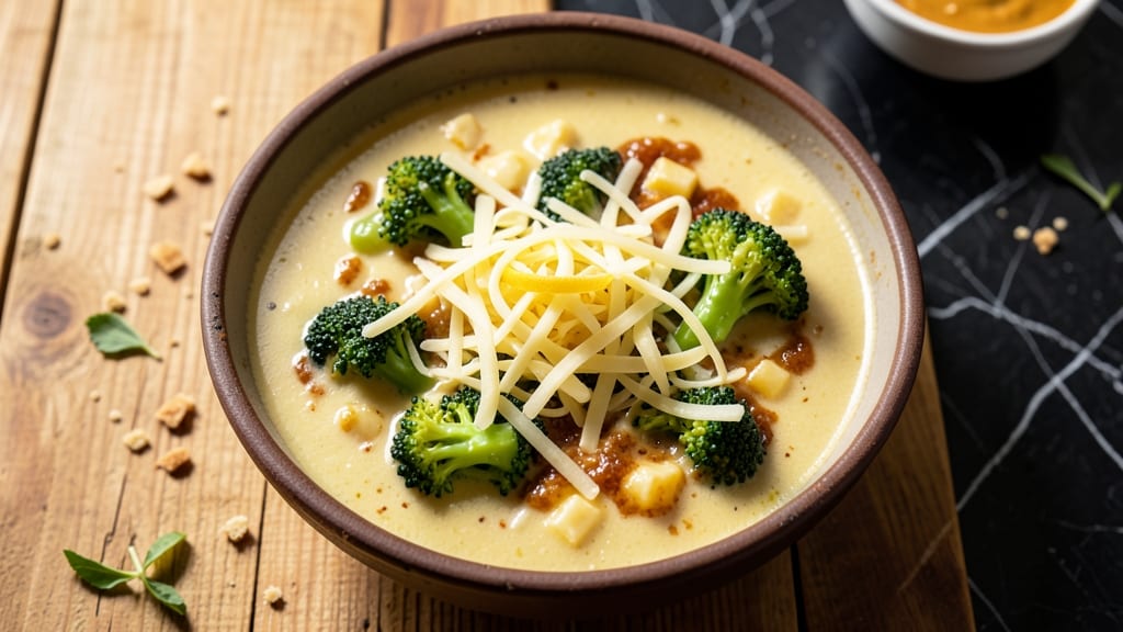 Atlanta Bread Company Broccoli Cheese Soup Recipe: Buttery Roux Base and Sharp Cheddar Swirls
