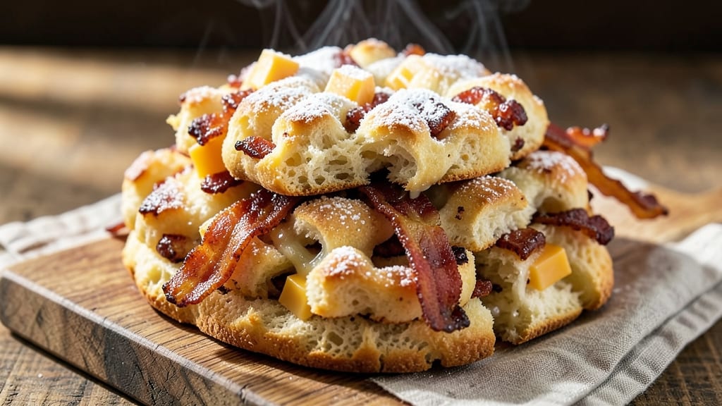Bacon and Cheese Monkey Bread Recipe: Crispy Pull-Apart Bites With Smoky Sweetness