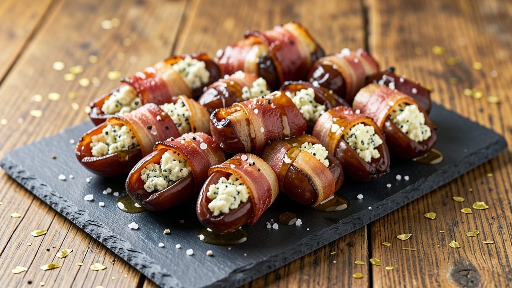 Bacon-Wrapped Dates Stuffed With Blue Cheese Recipe: Sweet, Salty, Creamy Bite-Sized Bites