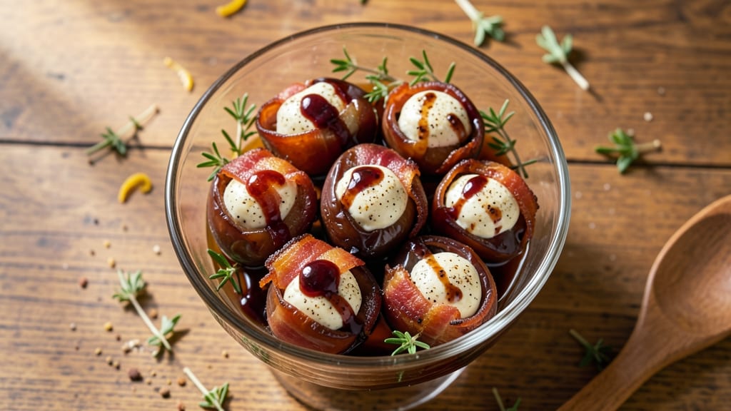 Bacon-Wrapped Dates Stuffed With Goat Cheese Recipe: Sweet-Savory Bites With Crispy Edges