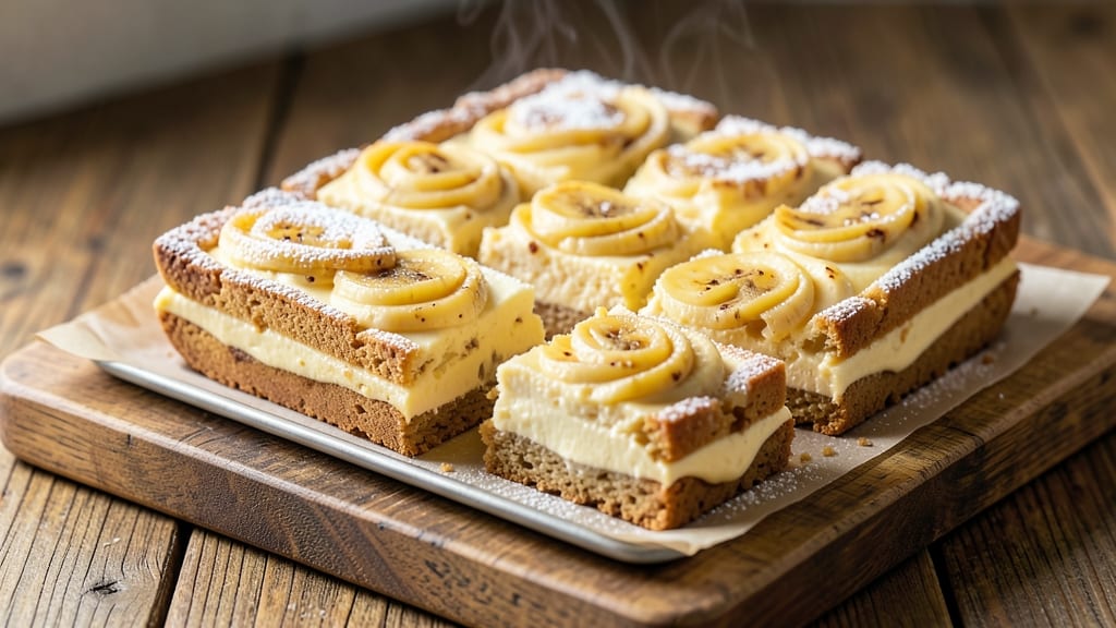 Banana Cream Cheese Bars Recipe: Triple-Layered Bliss With Crispy Top