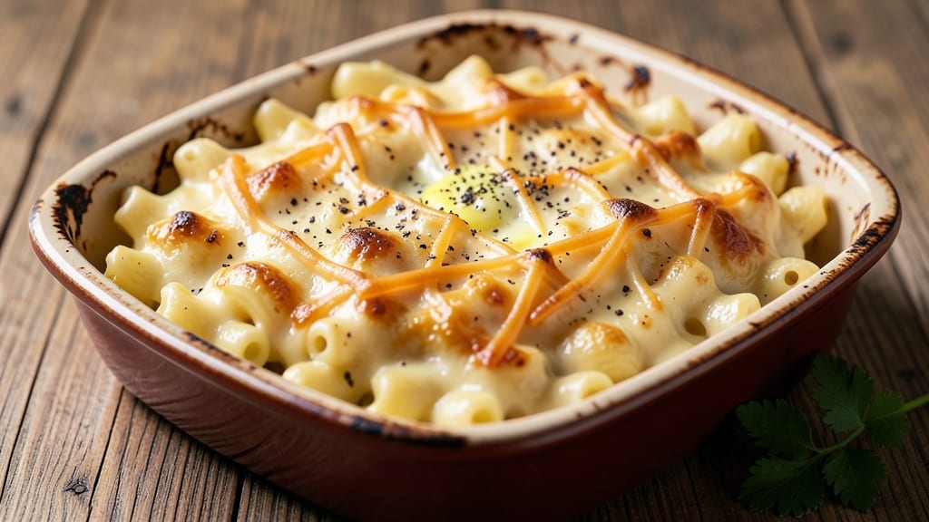 Baked Macaroni and Cheese Recipe with Alfredo Sauce: Crispy Top, Creamy Alfredo Fusion