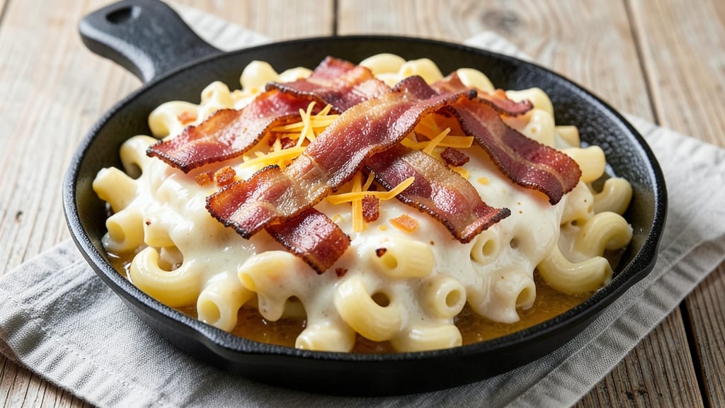 Applebee's Mac and Cheese With Bacon Recipe: Crispy-Topped, Smoky Bacon Bites in One Pan