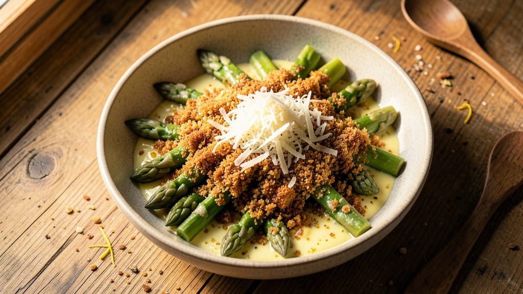 Asparagus with Parmesan Cheese and Breadcrumbs Recipe: Crispy-Topped Bites with Golden Crunch