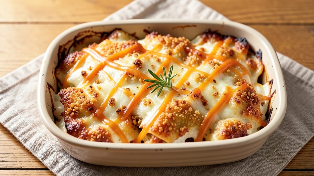 Baked Cheese Squares Recipe: Crispy Breadcrumb Crown Over Warm Cheddar Rivers