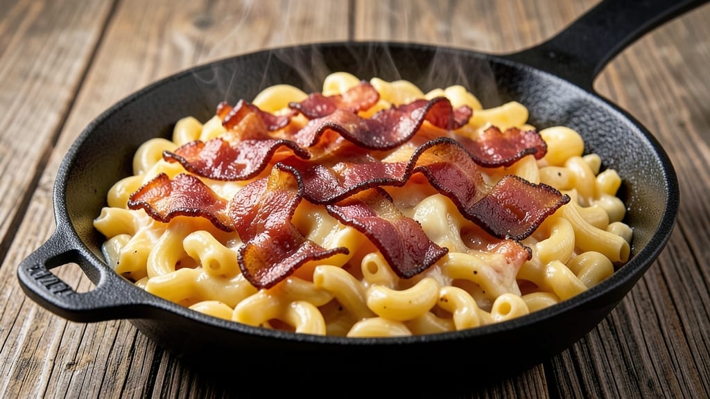 Bacon Mac and Cheese Recipe Stovetop: Smoky Crispy Bacon Bites With Gooey Pull-Apart Cheese