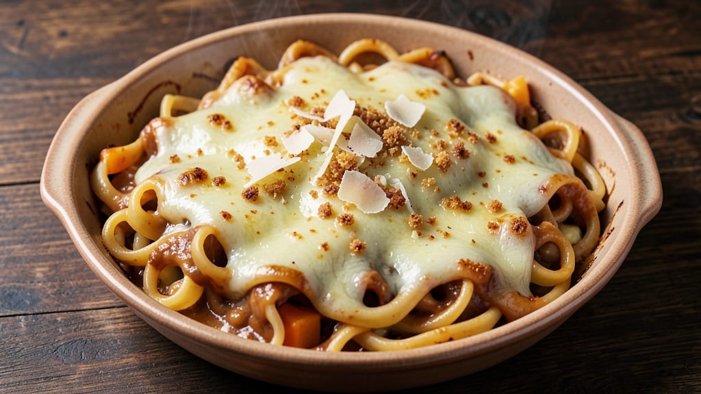 Baked Four Cheese Pasta Recipe: Golden Crust, Gooey Pull-Apart Layers