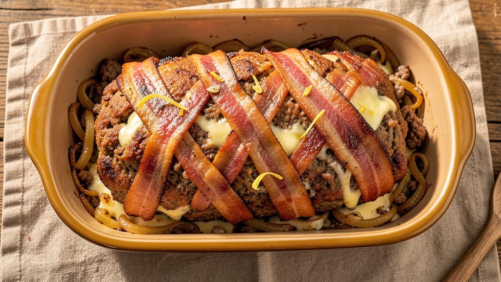 Bacon-Wrapped Cheese-Stuffed Meatloaf Recipe: Triple-Layered Crunch and Smoky Cheddar Bliss