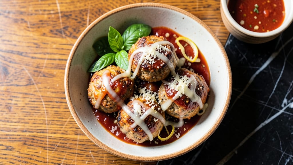 Baked Cheese Meatball Recipe: Crispy-Crusted, Pull-Apart Cheese Rivers Inside