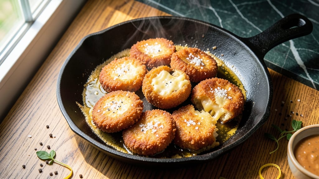 Amish Fried Cheese Fritters Recipe Ingredients: Crispy Bites With Melty Cheddar Rivers
