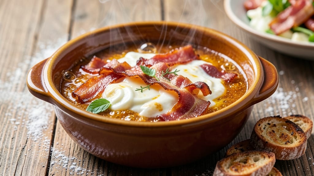 Bacon Cheese Fondue Recipe: Smoky-Sweet Crispy Crust, Silky Cheese Pulls