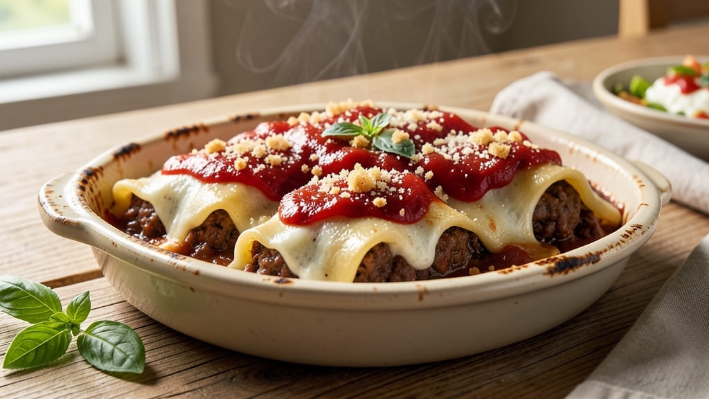 Beef and Cheese Manicotti Recipe: Baked Pasta With Crispy Top and Gooey Centers