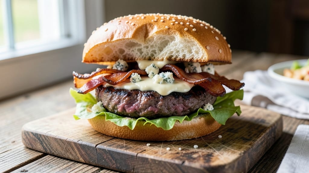 Bacon Bleu Cheese Burgers Recipe: Smoky Bacon and Bold Cheese Harmony