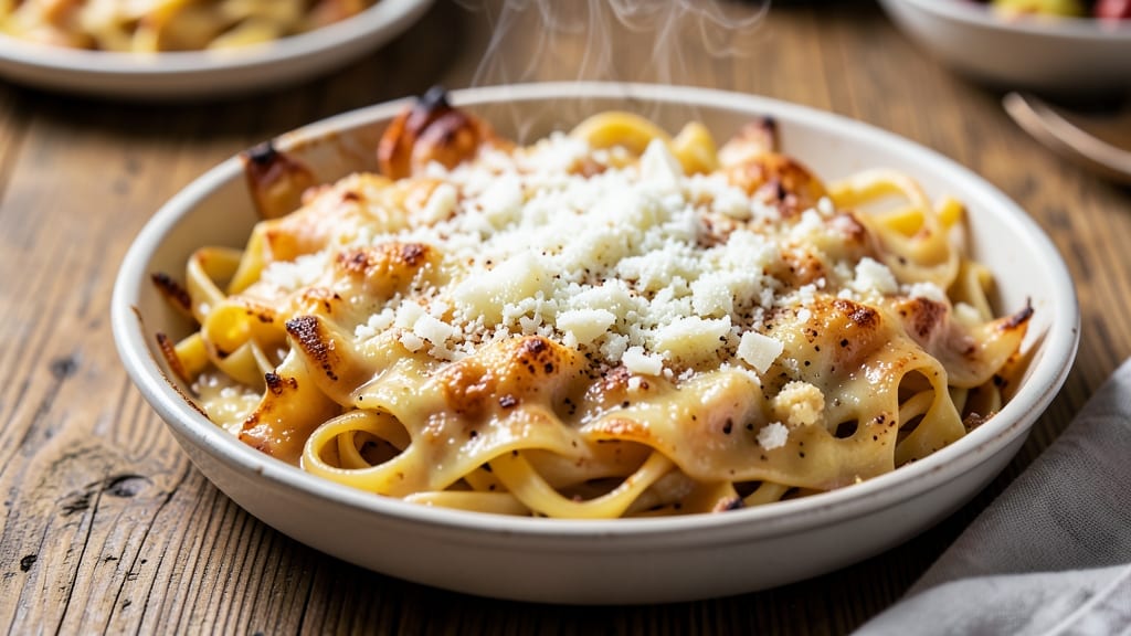 Alice Waters' Cheese and Pasta Gratin Recipe: Golden Crust, Melty Cheese Layers