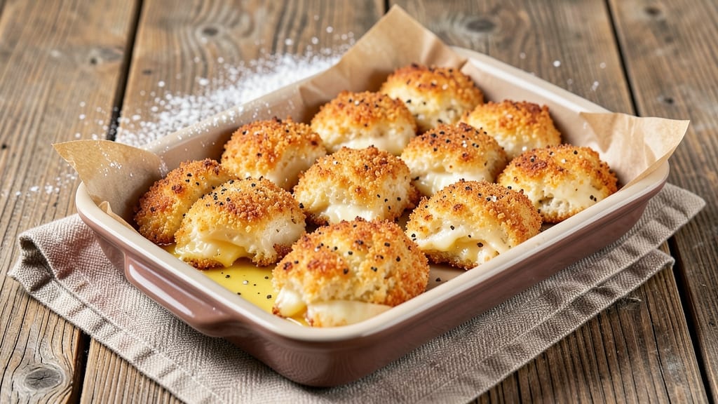 Baked Cheddar Cheese Bites Recipe: Crispy Shells With Pull-Apart Gooey Cheddar
