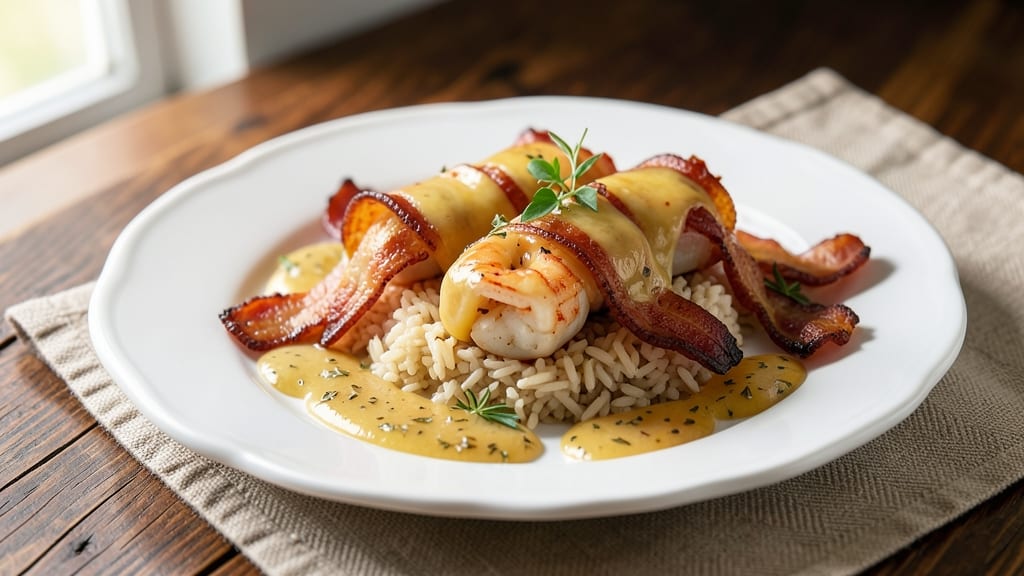 Bacon-Wrapped Shrimp With Cheese Recipe: Crispy Bacon and Melty Cheese Fusion