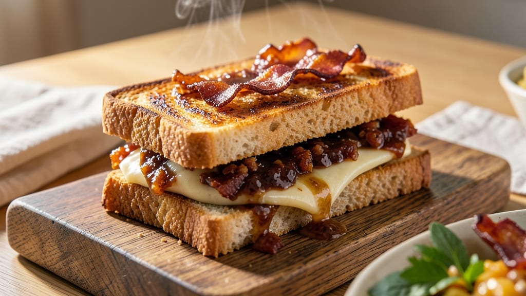 Bacon Jam Grilled Cheese Recipe: Smoky Sweetness Between Crispy Bread Layers