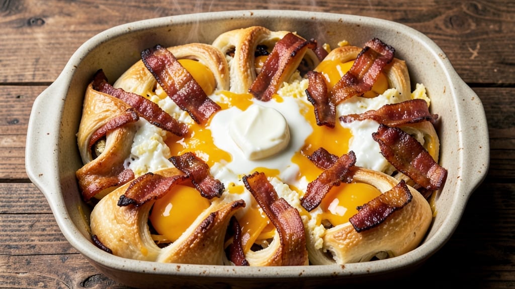 Bacon Egg Cheese Crescent Rolls Recipe: Flaky Layers With Smoky Crispy Bites