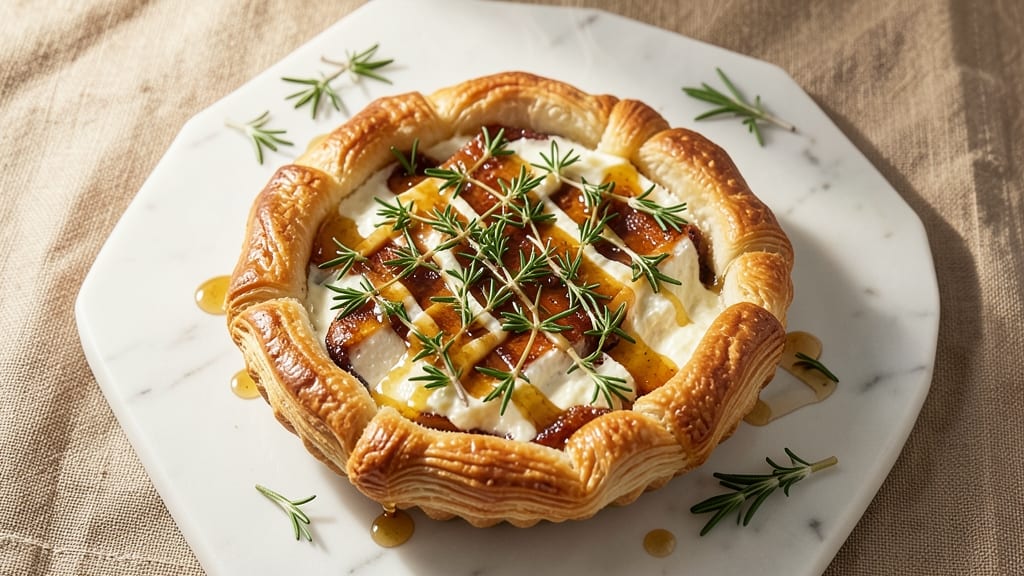 Baked Goat Cheese and Brie Recipe: Golden Crust With Herbed Pull-Apart Magic