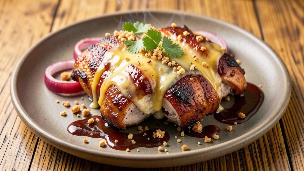 BBQ Chicken and Cheese Recipe: Smoky Grilled Crust With Stringy Cheese Pulls