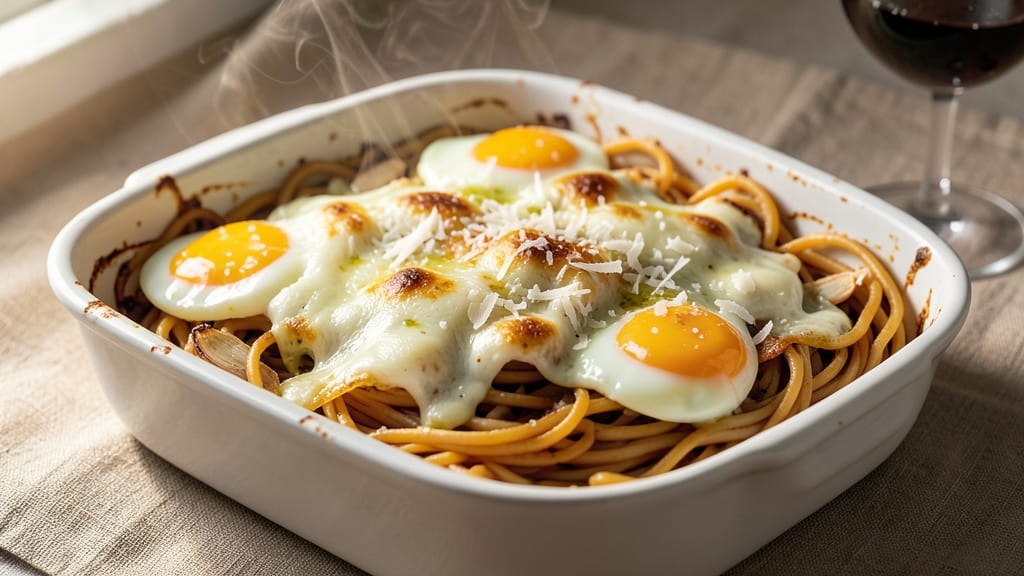 Baked Spaghetti With Mozzarella Cheese Recipe: Crispy Top, Gooey Pull-Apart Bites