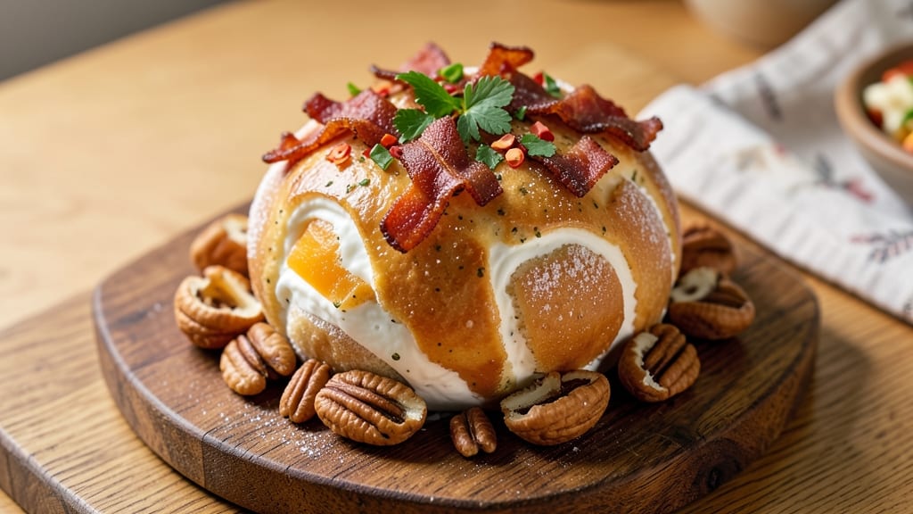 Bacon Ranch Cheese Ball Recipe With Cream Cheese: Crunchy Crust and Tangy Pull-Apart Magic