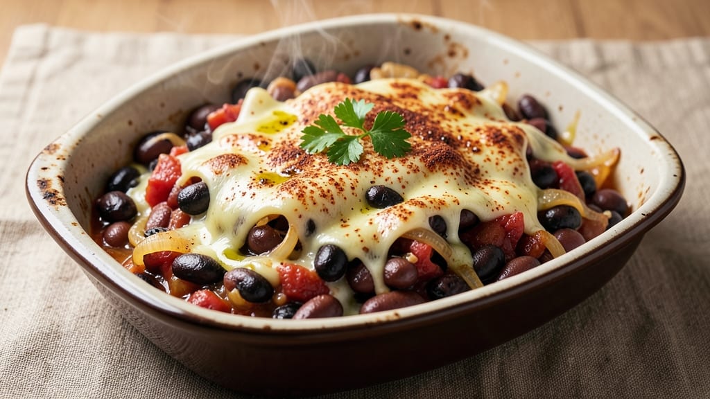 Baked Beans and Cheese Recipe: Smoky Tomato Base With Crispy Cheese Crown