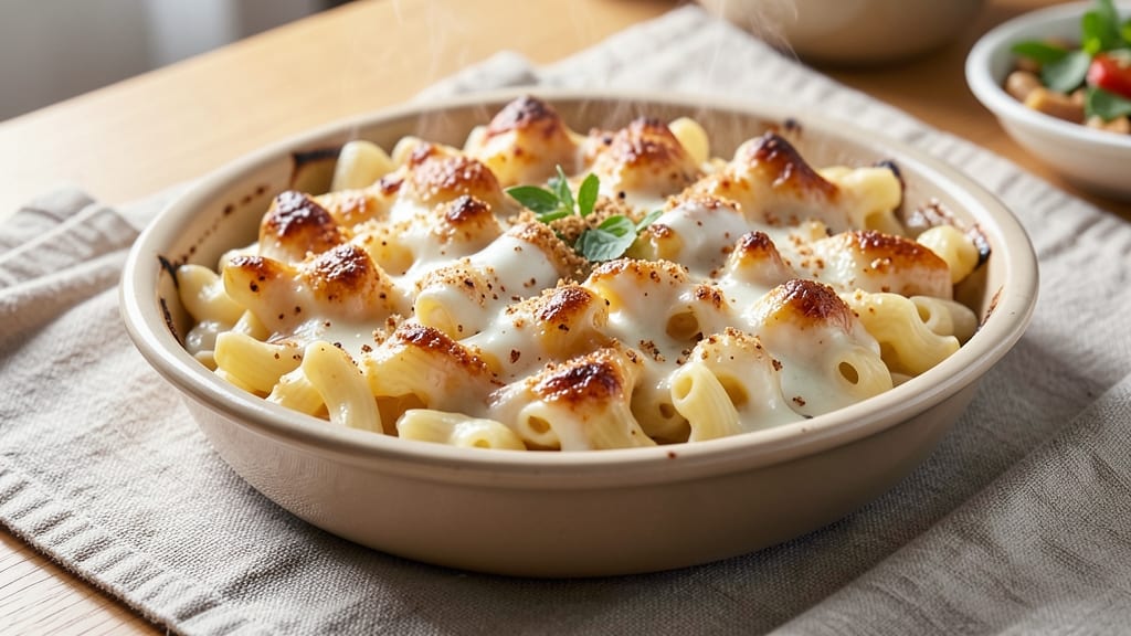 Baked Panera-Style Mac and Cheese Recipe: Triple-Layered Crunch With Sharp Cheddar Pulls