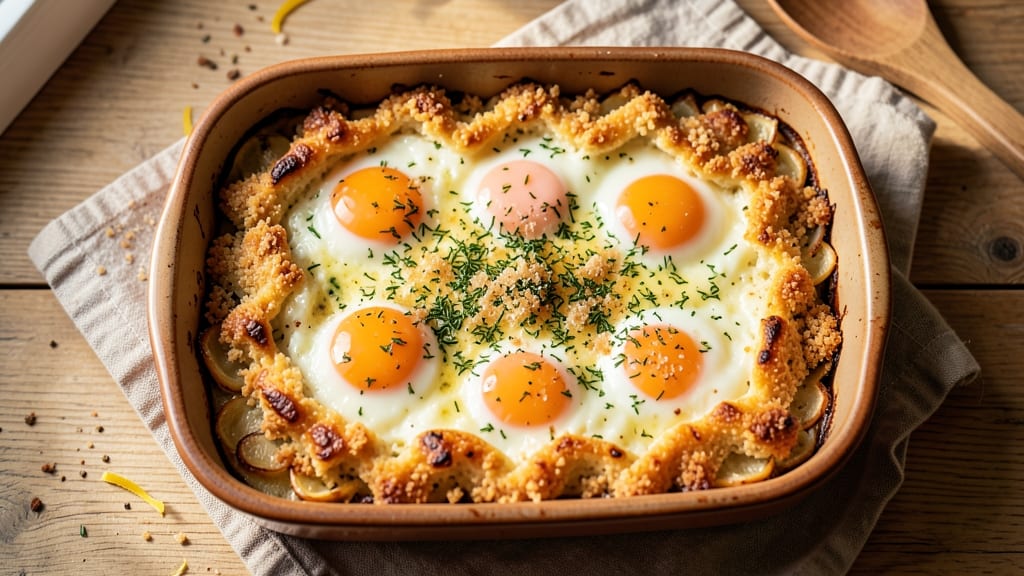 Baked Cottage Cheese and Eggs Recipe Jamie Oliver: Crispy Top, Gooey Pull-Apart Breakfast