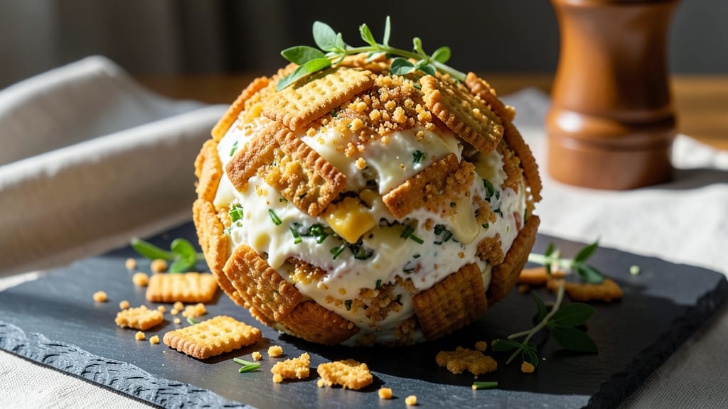 Award Winning Cheese Ball Recipe: Triple-Cheese Crunch With Herbed Cream Center