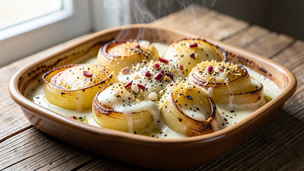 Baked Onion and Parmesan Cheese Recipe: Golden Crispy Top With Melty Interior
