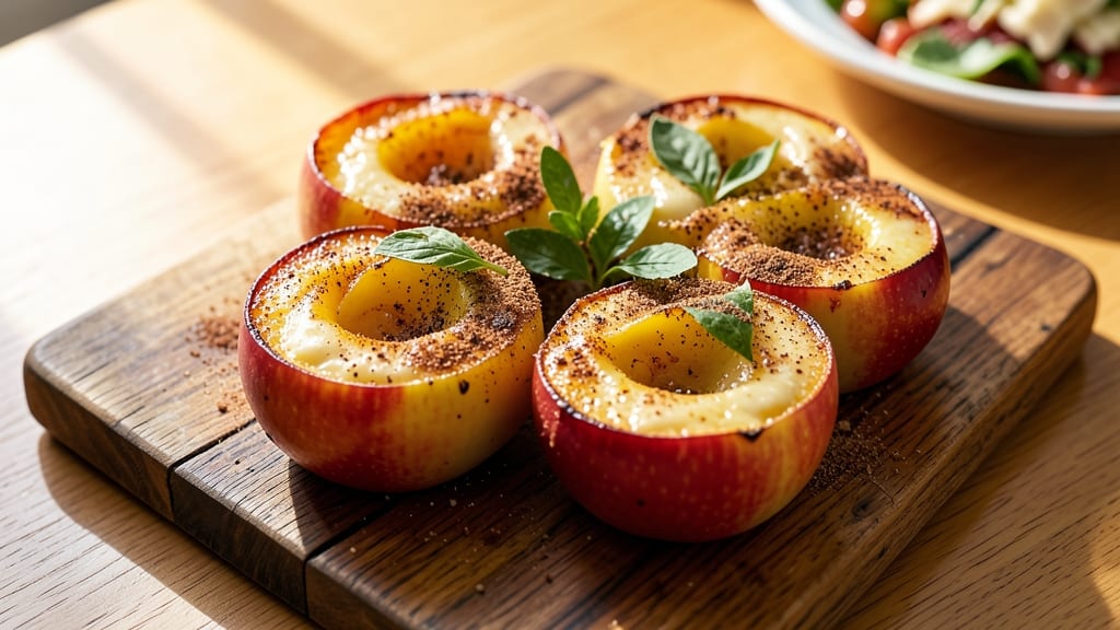 Baked Apples and Cheese Recipe: Warm Spiced Apples with Melty Cheddar Crunch