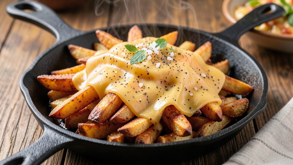 American Cheese Fries Recipe: Crispy Potato Wedges Drowned in Melty Cheese Rivers