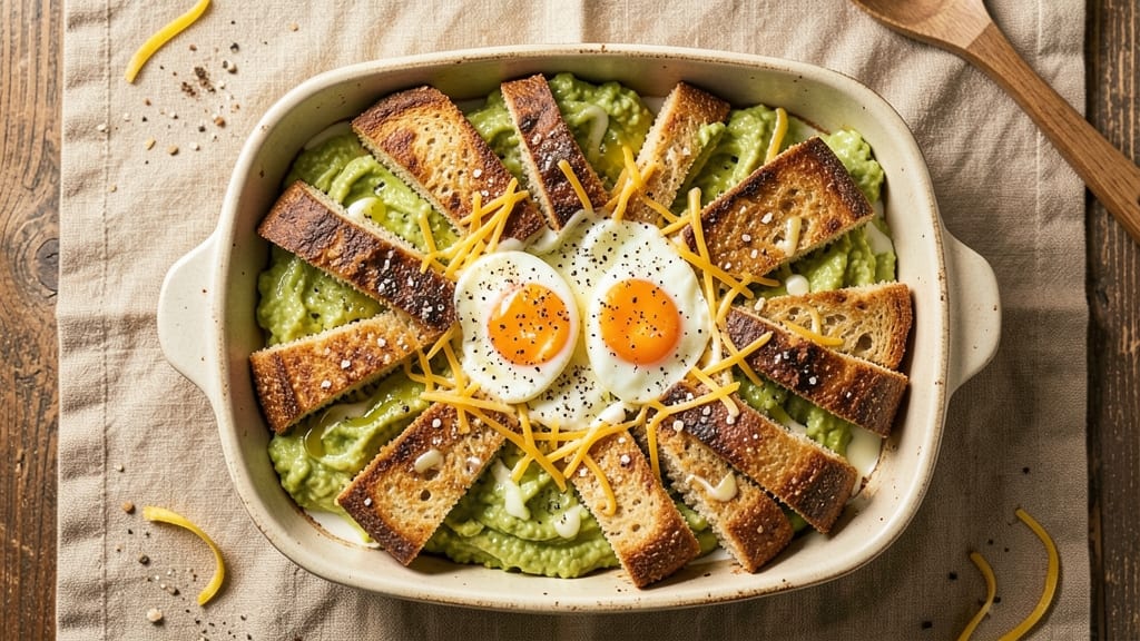 Avocado Cheese Egg Bread Recipe: Crispy Top With Avocado-Creamed Centers