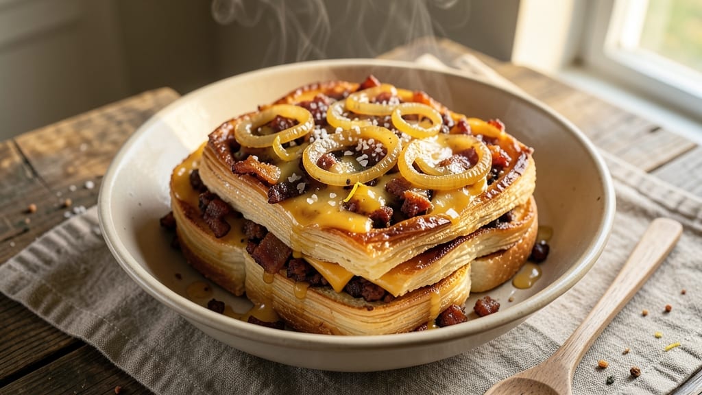 Bacon Cheese and Onion Bread Recipe: Crispy Crust With Smoky, Melty Layers