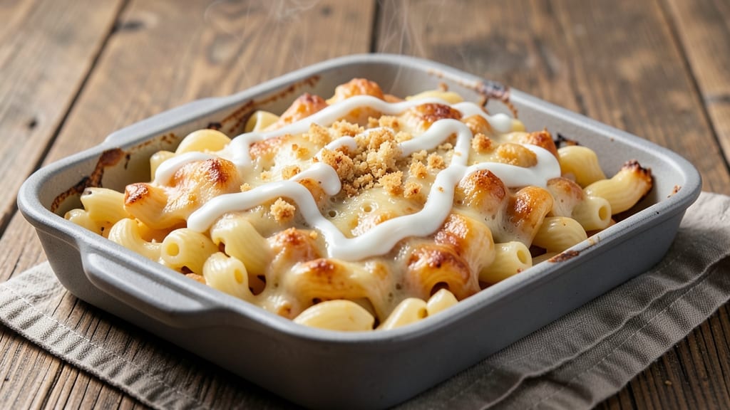 Baked Macaroni and Cheese Custard Recipe: Velvety Cheese Rivers With Crispy Top