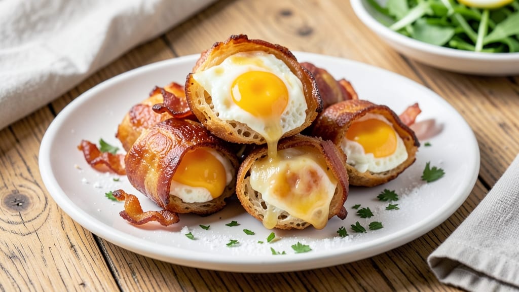 Bacon Egg and Cheese Bombs Recipe: Crispy Shells With Runny Yolk Surprise