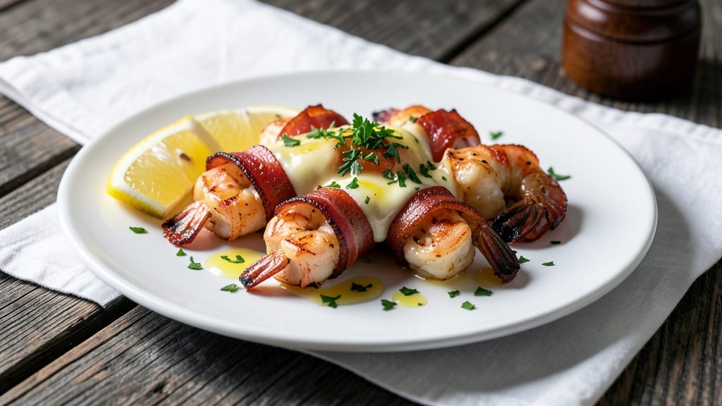 Bacon-Wrapped Shrimp With Pepper Jack Cheese Recipe: Smoky Crispy Edges and Melty Cheese Fusion