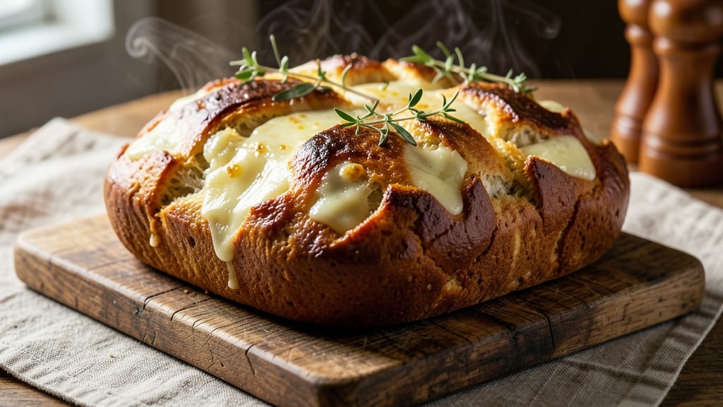 Artisan Cheddar Cheese Bread Recipe: Triple-Layered Crust With Sharp Cheddar Streaks