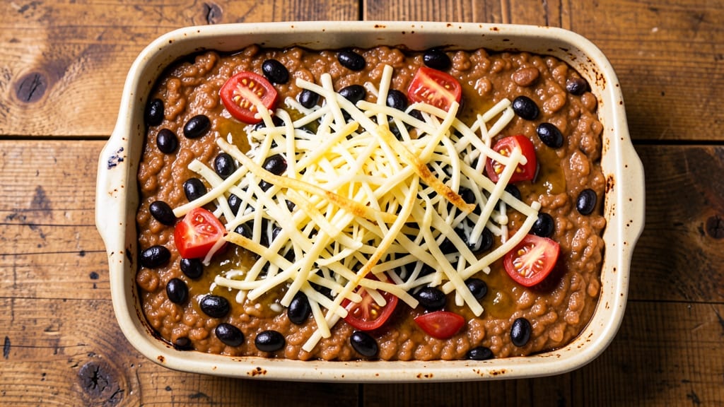 Bean and Cheese Casserole Recipe: Crispy Tortilla Top With Melty Pull-Apart Cheese
